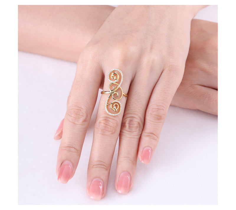 Ariva 14K Gold Diamond Symphony Ring — View 5