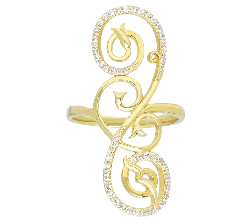 Ariva 14K Gold Diamond Symphony Ring — Main view