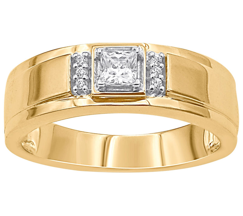 Affinity Diamonds Men's 0.30 cttw Band Ring, 14K Gold — Main view