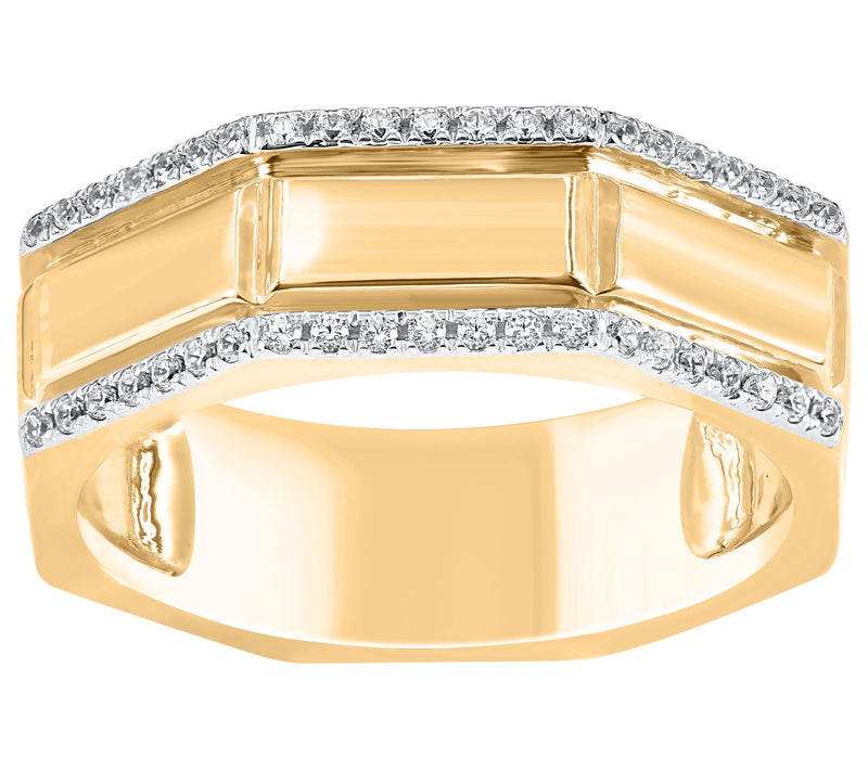 Affinity Diamonds Men's 0.20 cttw Band Ring, 14K Gold — Main view