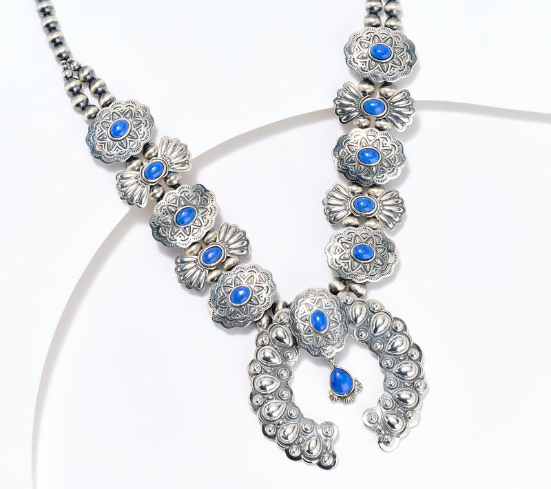 American West Sterling Concha Butterfly Gemstone Necklace — View 3