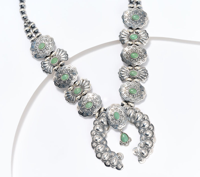 American West Sterling Concha Butterfly Gemstone Necklace — View 5