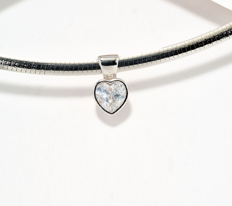 Diamonique Italia Choice of Cut Omega Necklace, Sterling Silver — Main view