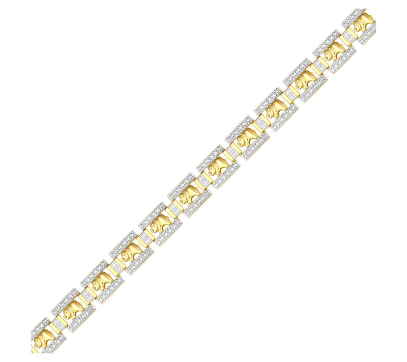 18K Gold Plated Diamond Accent Elephant Bracelet — View 6