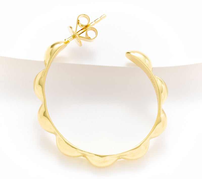 Sophie Blake Selena 1" Hoops, Sterling or 14K Plated 10.27g — View 6