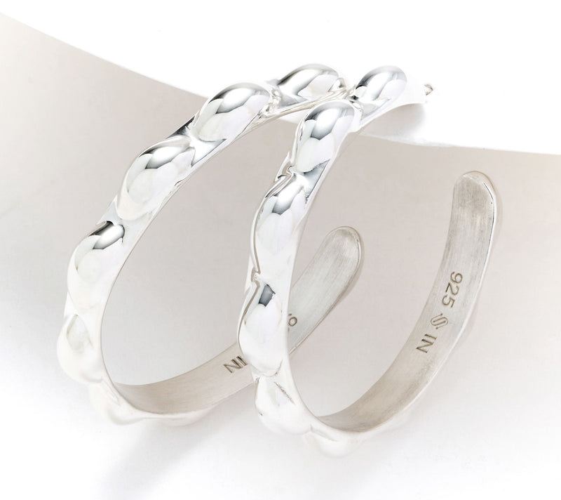 Sophie Blake Selena 1" Hoops, Sterling or 14K Plated 10.27g — View 5