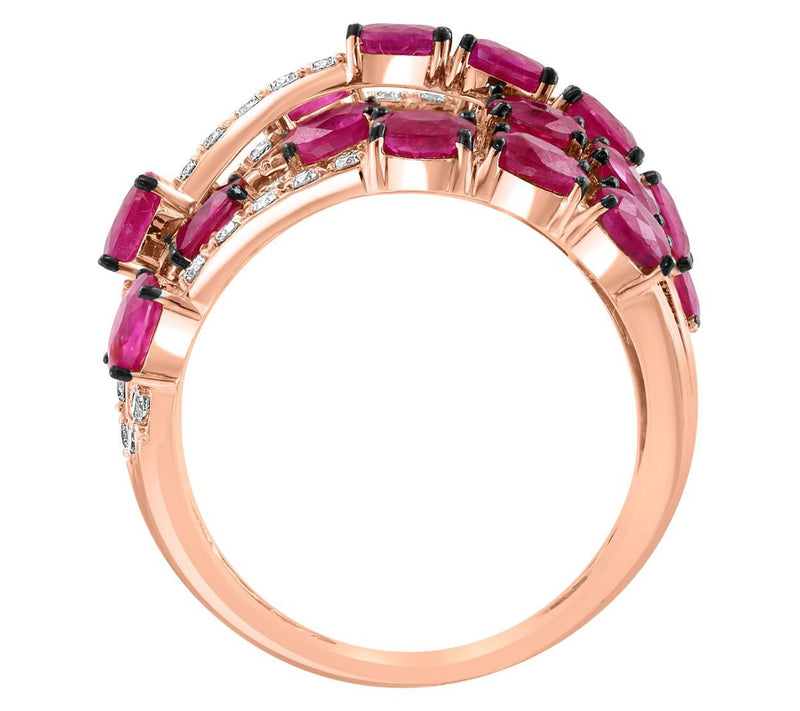 Effy Ruby & Diamond Ring, 14K Rose Gold — View 2