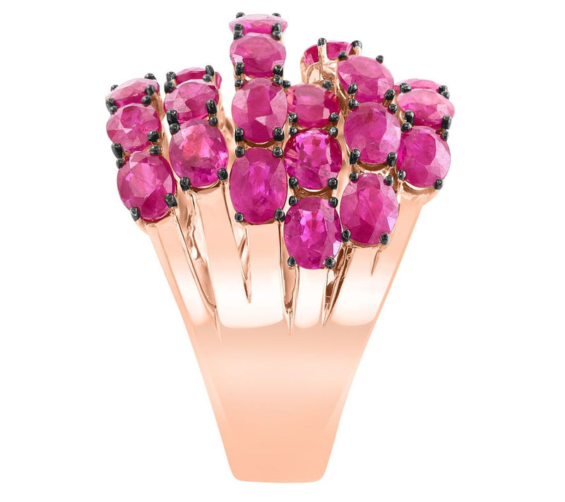 Effy Ruby & Diamond Ring, 14K Rose Gold — View 3