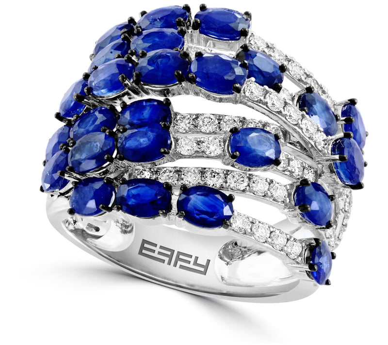 Effy Sapphire & Diamond Ring, 14K White Gold — Main view