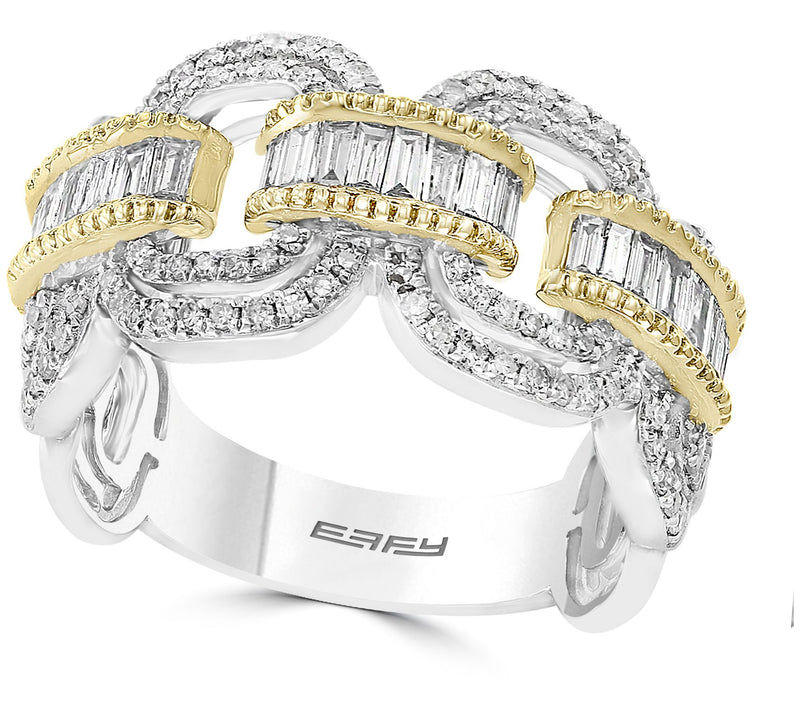 Effy 0.70 cttw Two-Tone Diamond Ring, 14K Gold — Main view