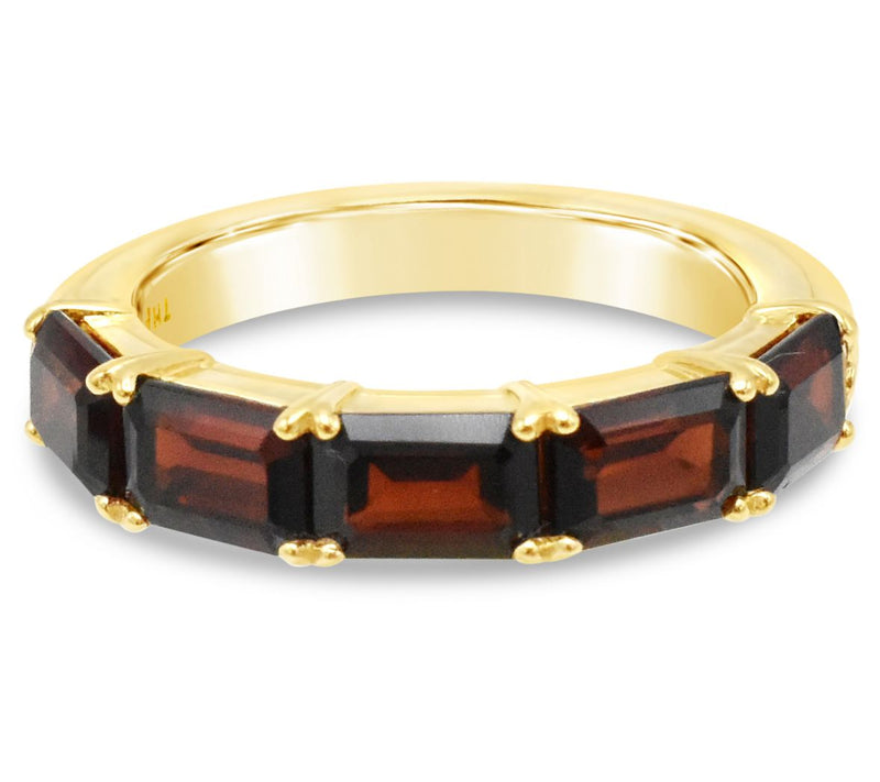 Elyse Ryan 14K Gold Clad Garnet Band Ring — Main view