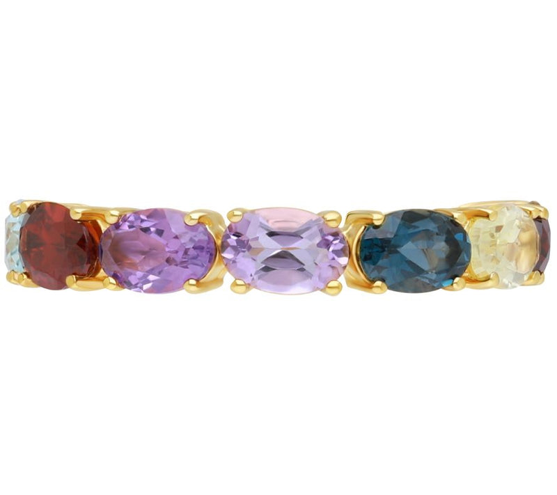 Elyse Ryan 14K Gold Clad Multi-Gemstone Eternity Band Ring — Main view