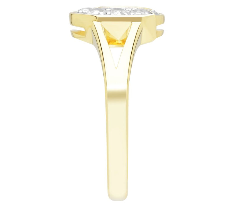 Goddaughters 14K Gold Clad White Topaz Tulip Ring — View 3