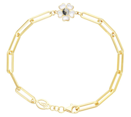 Goddaughters 14K Gold Clad Multi-Gemstone Yin Yang Bracelet