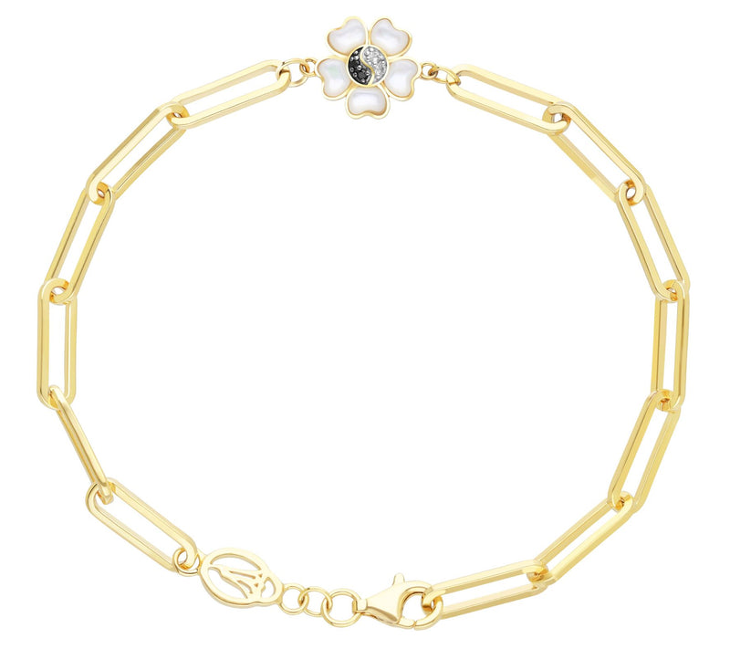 Goddaughters 14K Gold Clad Multi-Gemstone Yin Yang Bracelet — Main view