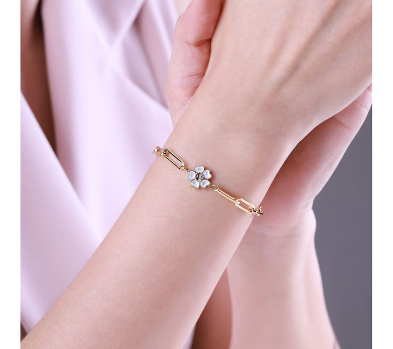 Goddaughters 14K Gold Clad Multi-Gemstone Yin Yang Bracelet — View 4