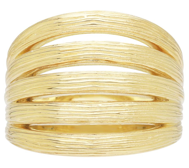 Ariva Silver 18K Clad Silk Open Band Ring — Main view