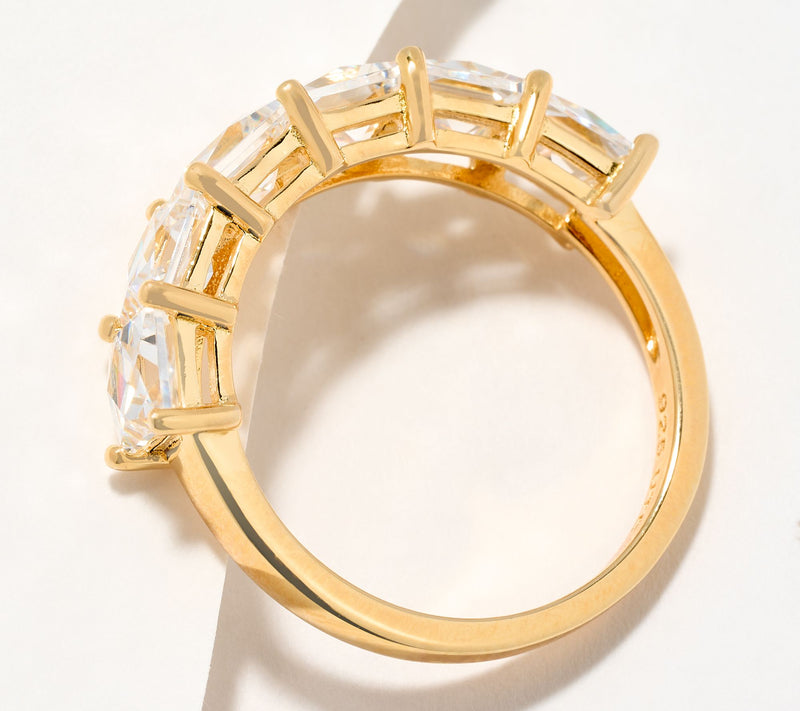Diamonique x Kathy Levine Monaco Choice of Cut Ring, 14k Plated — View 6