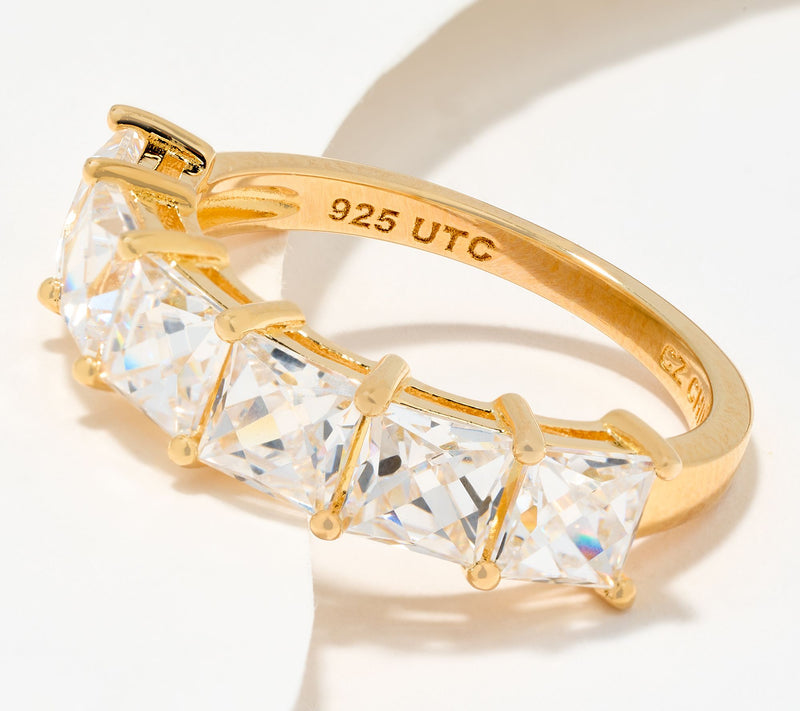 Diamonique x Kathy Levine Monaco Choice of Cut Ring, 14k Plated — View 5