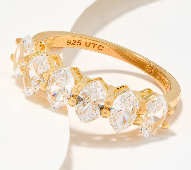 Diamonique x Kathy Levine Monaco Choice of Cut Ring, 14k Plated — View 3