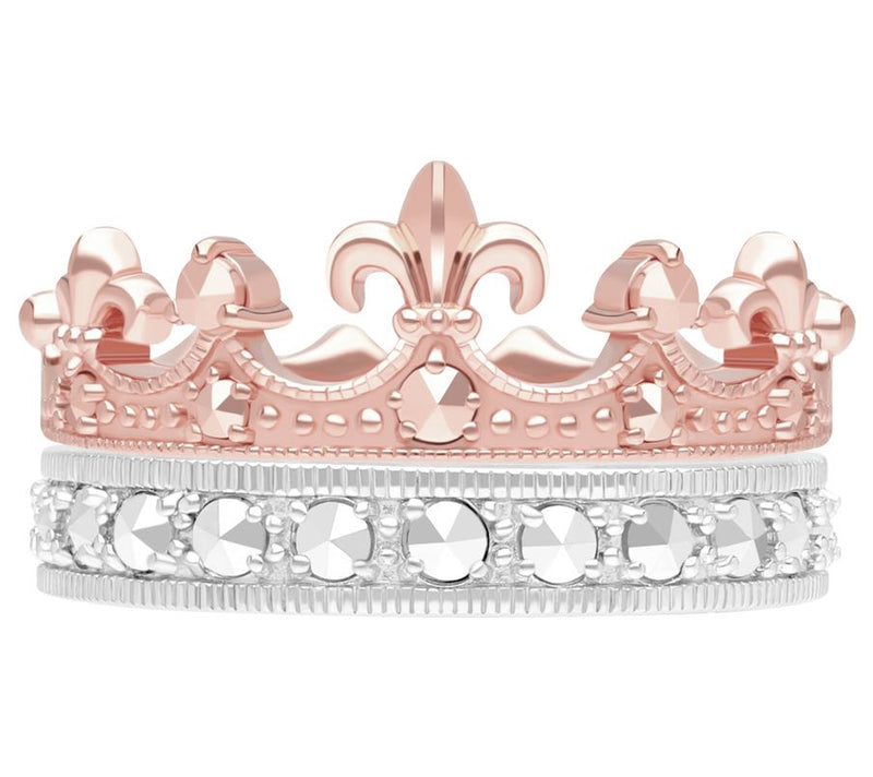 Dallas Prince Two-Tone Chrome Marcasite PalaceRing — View 12