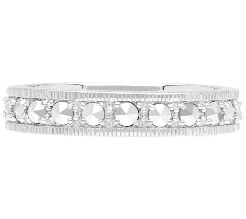 Dallas Prince Two-Tone Chrome Marcasite PalaceRing — View 7