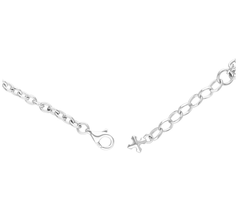 Margo Manhattan Sterling Silve r White Topaz A nkle Bracelet — View 3