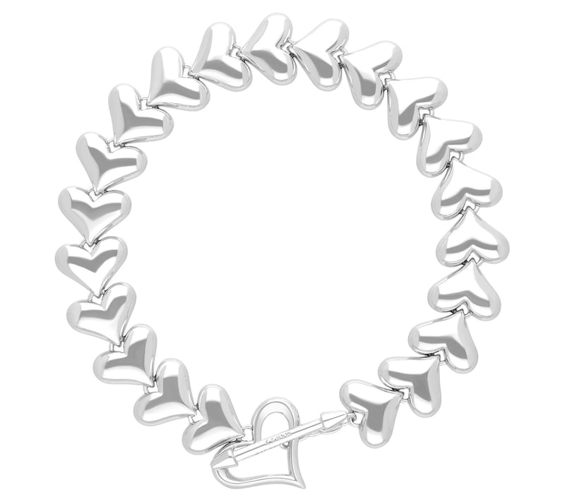 Margo Manhattan Sterling Silver Liquid Hearts Bracelet — Main view