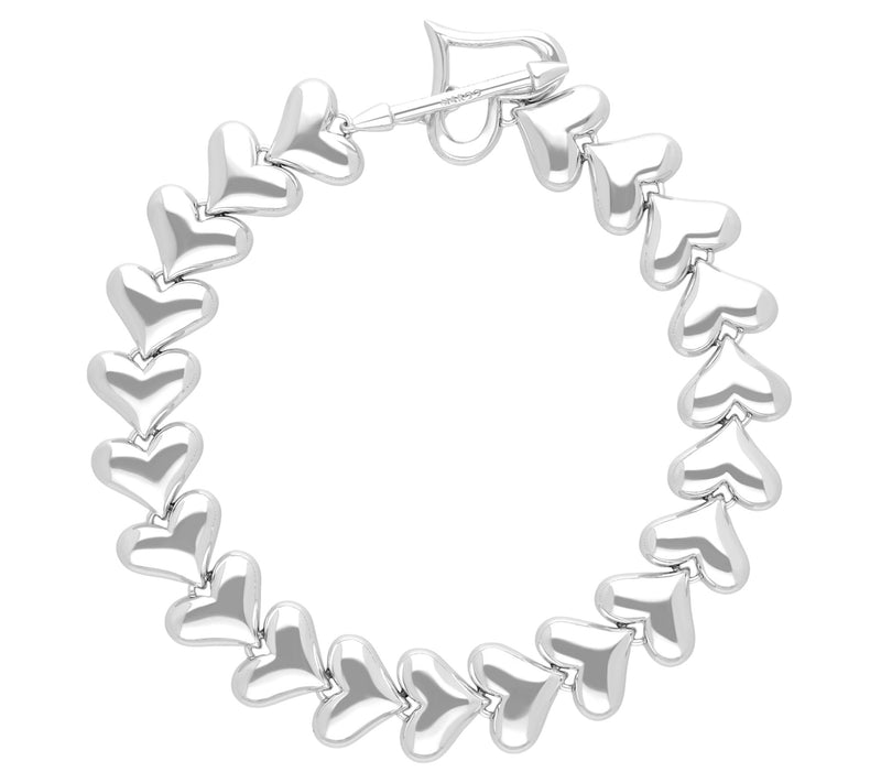 Margo Manhattan Sterling Silver Liquid Hearts Bracelet — View 2