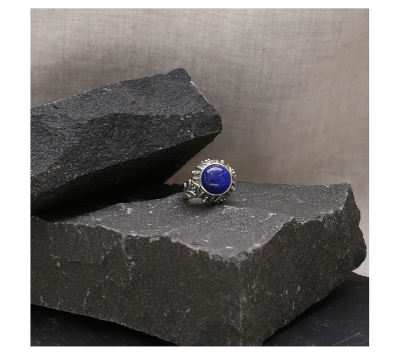 Elyse Ryan Sterling Silver Lapis Ring — View 4