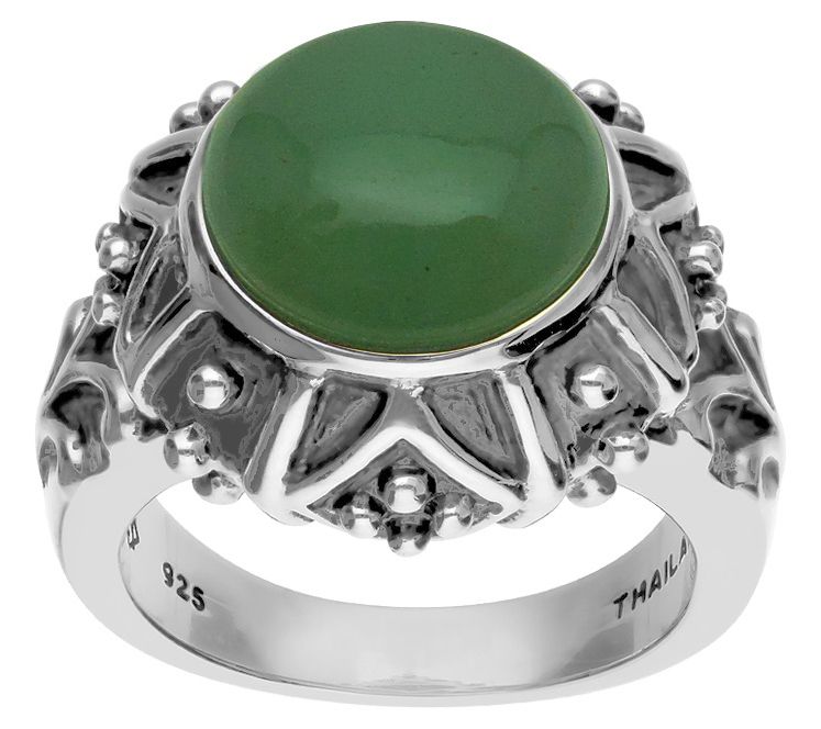 Elyse Ryan Sterling Silver Aventurine Ring — Main view