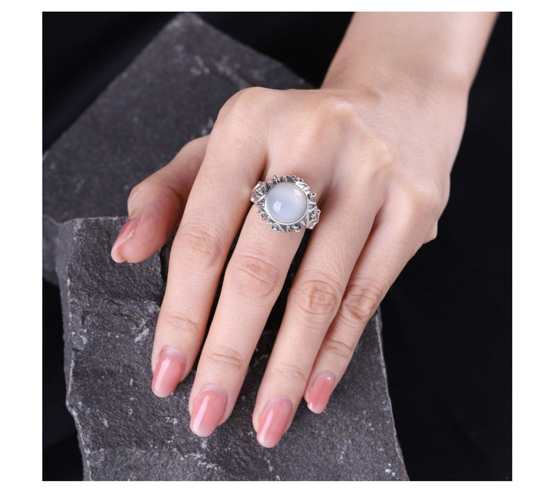 Elyse Ryan Sterling Silver Moonstone Ring — View 5
