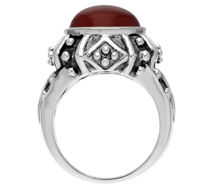 Elyse Ryan Sterling Silver Carnelian Ring — View 2
