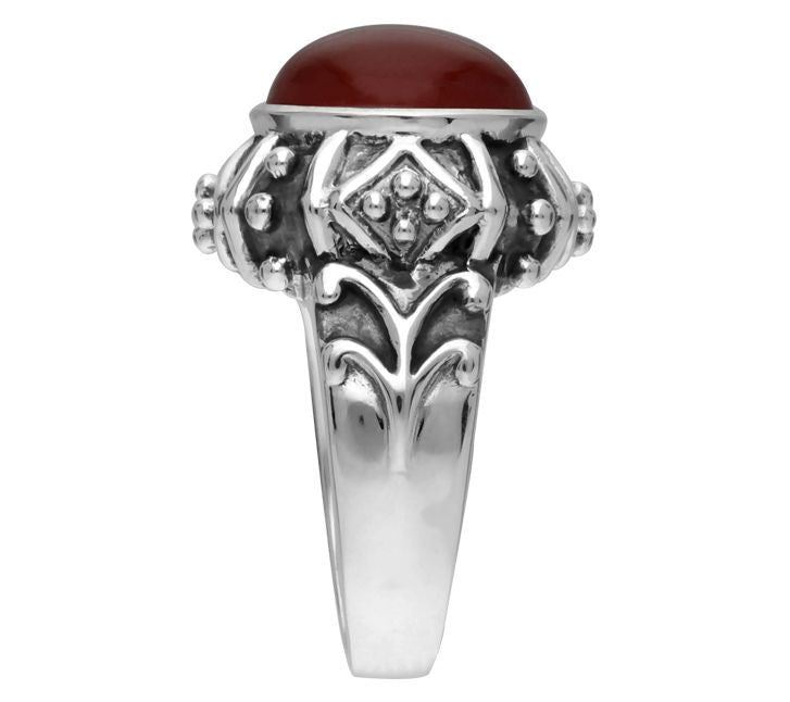 Elyse Ryan Sterling Silver Carnelian Ring — View 3