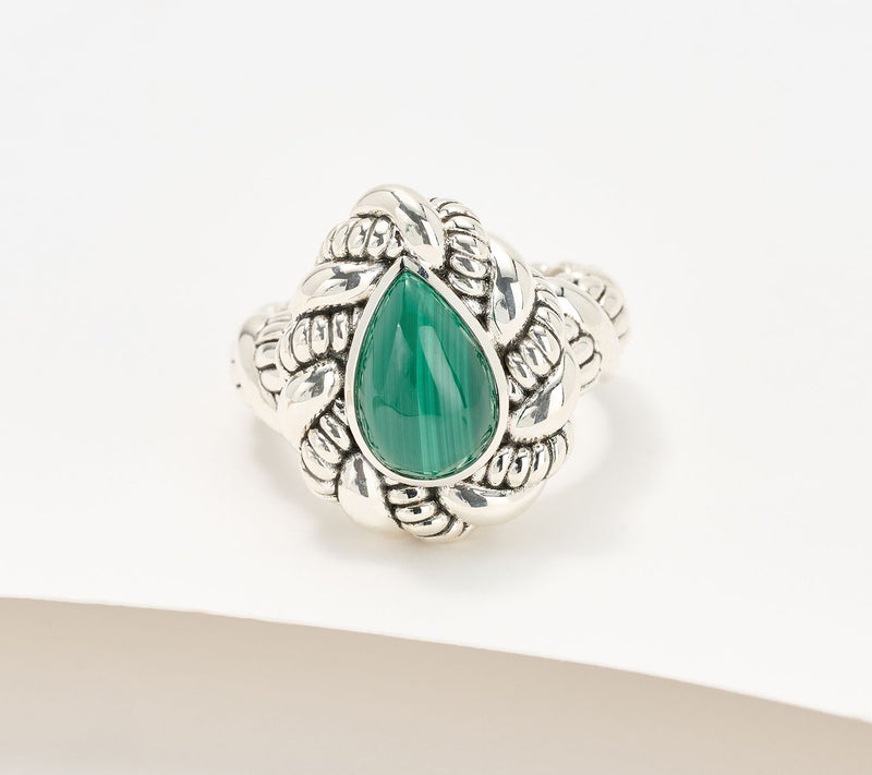 JAI Sterling Silver Sukhothai Pear-Shaped Gemstone Ring — View 12