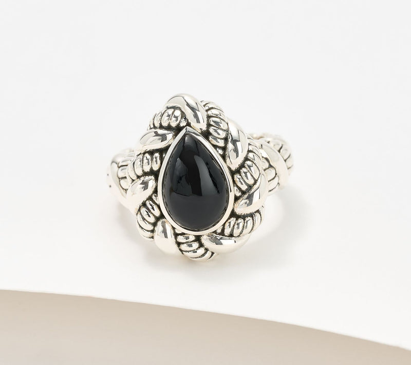 JAI Sterling Silver Sukhothai Pear-Shaped Gemstone Ring — View 14