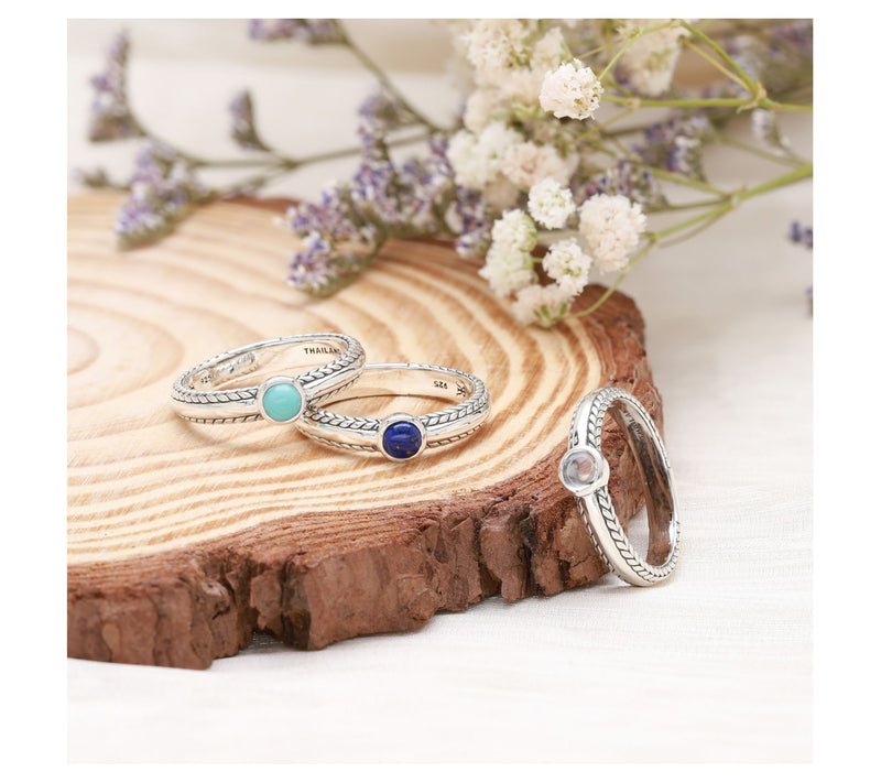 Tiffany Kay Silver Gemstone Stackable Ring Set — View 7