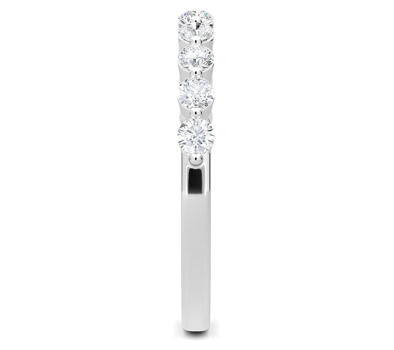 Vida Lab Diamon ds Tanya Round 0.50ct Half Ete rnity Band, 14K — View 5