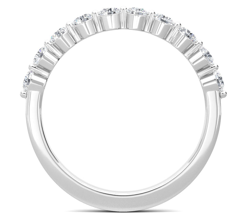 Vida Lab Diamon ds Tanya Round 0.50ct Half Ete rnity Band, 14K — View 4