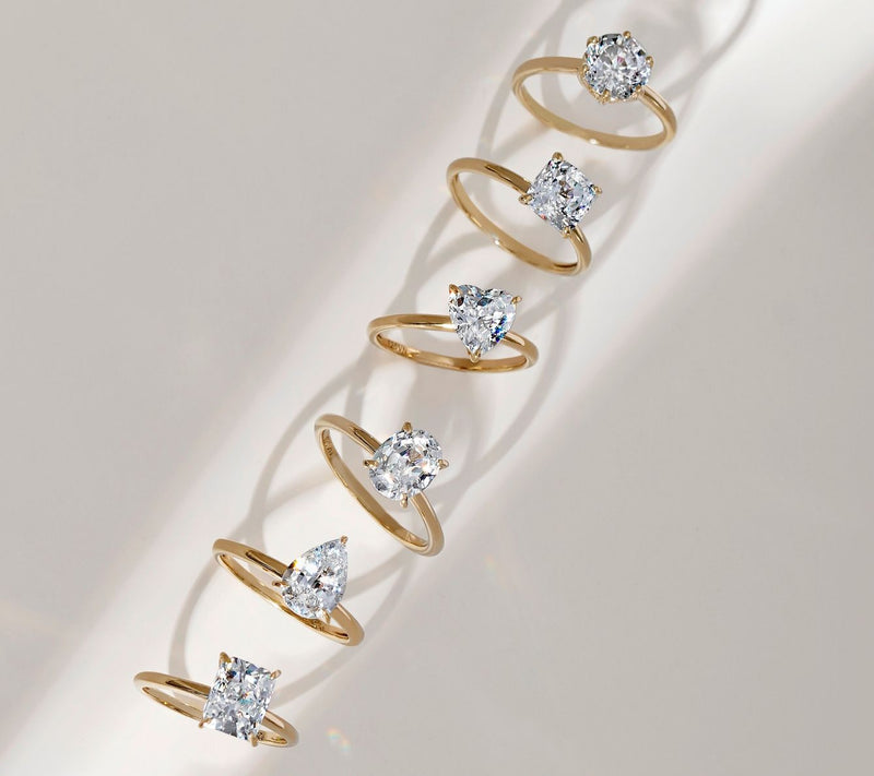 Diamonique 2.00 cttw Choice of Cut Solitaire Ring, 14K Gold — View 16