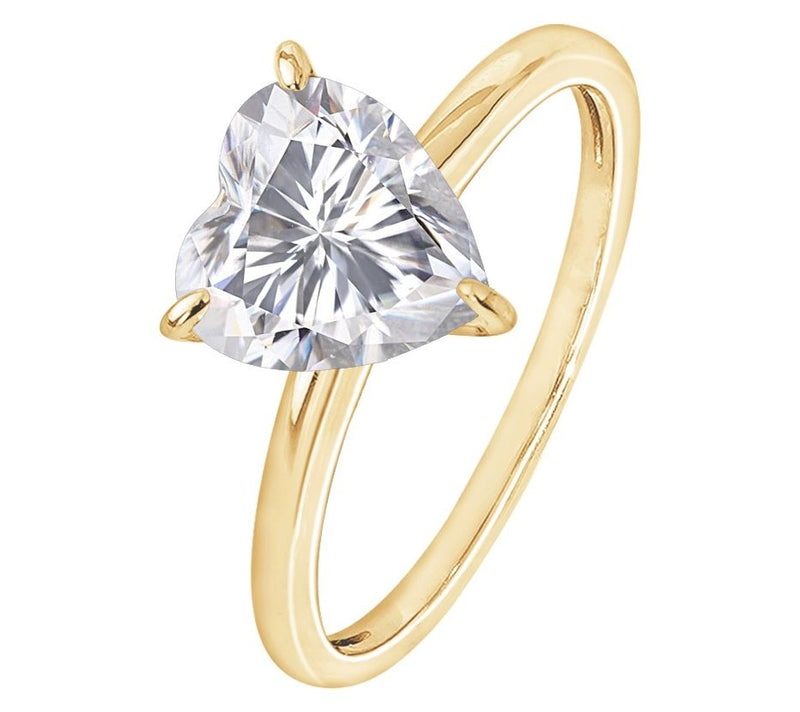 Diamonique 2.00 cttw Choice of Cut Solitaire Ring, 14K Gold — View 7