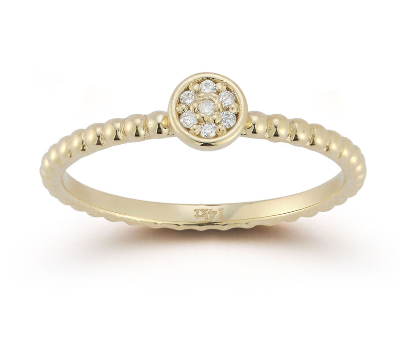 Luminosa Gold Diamond Accent Bubble Ring, 14K — View 7