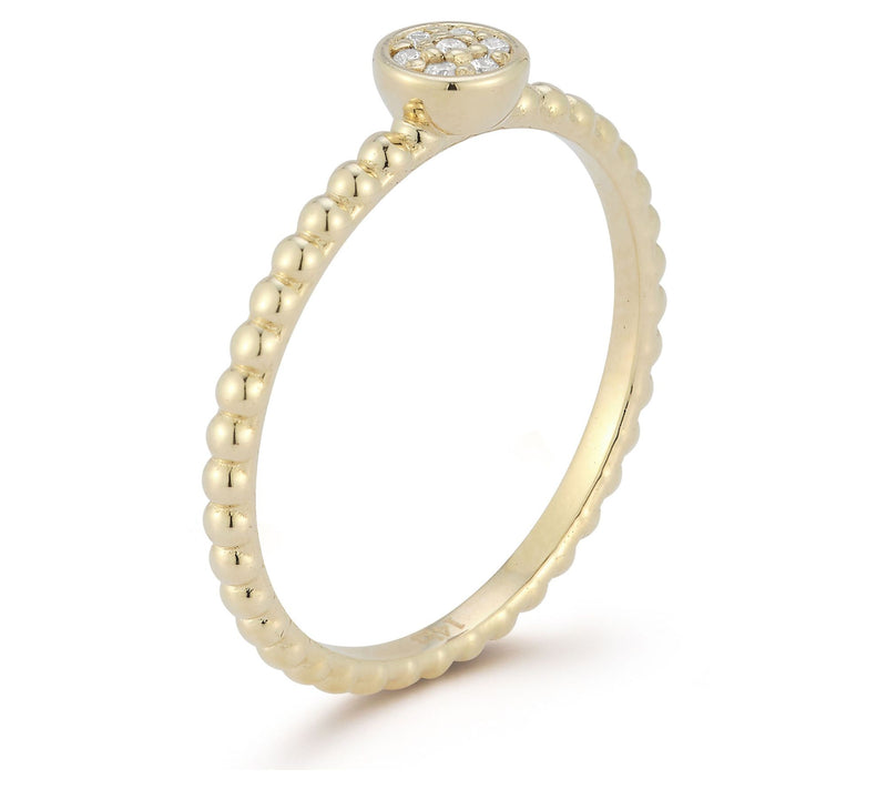 Luminosa Gold Diamond Accent Bubble Ring, 14K — View 2