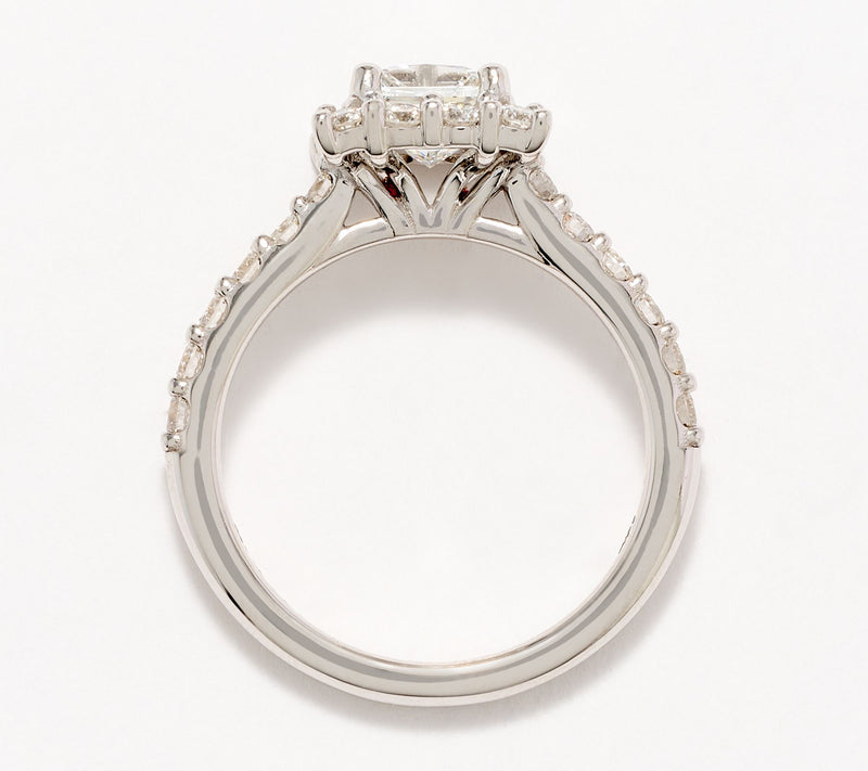 Affinity Diamonds 14K Princess 1.84cttw Halo Engagement Ring — View 3