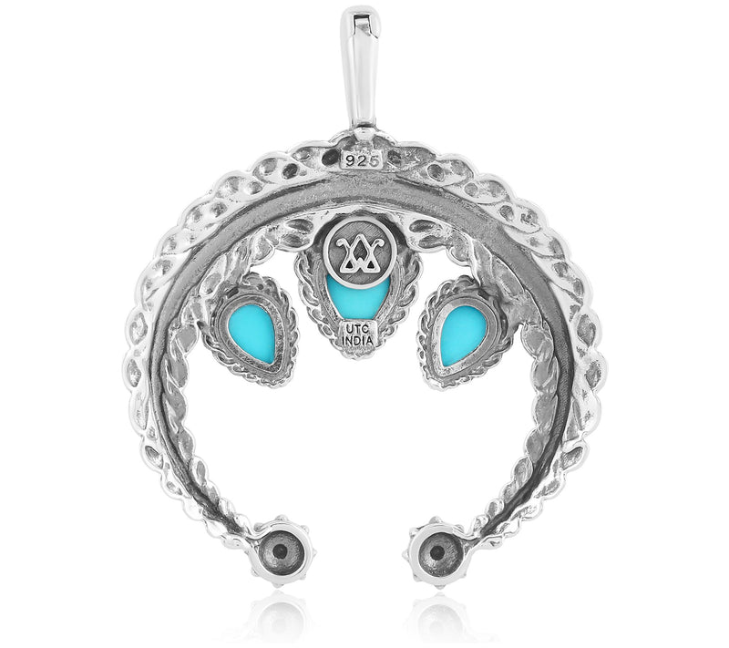 American West Sterling Silver Gemstone Rope Naj a Enhancer — View 3