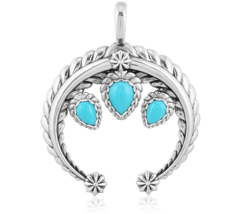 American West Sterling Silver Gemstone Rope Naj a Enhancer — View 8