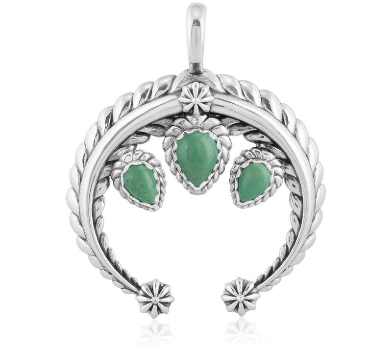 American West Sterling Silver Gemstone Rope Naj a Enhancer — View 9