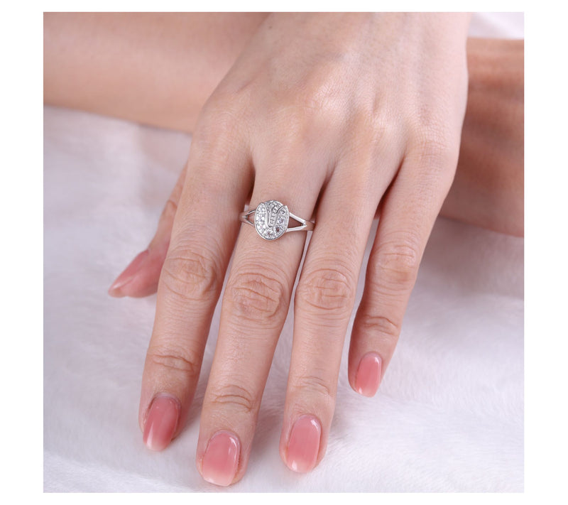 Goddaughters Silver White Topaz Tulip Ring — View 5