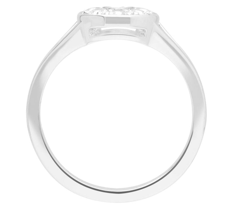 Goddaughters Silver White Topaz Tulip Ring — View 2