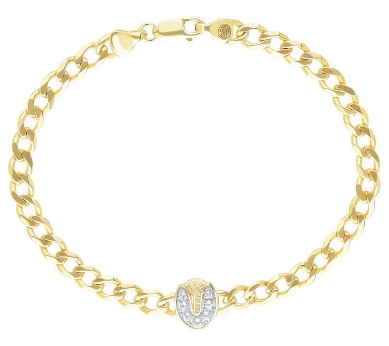 Goddaughters 14K Gold Clad White Topaz Tulip Bracelet — Main view
